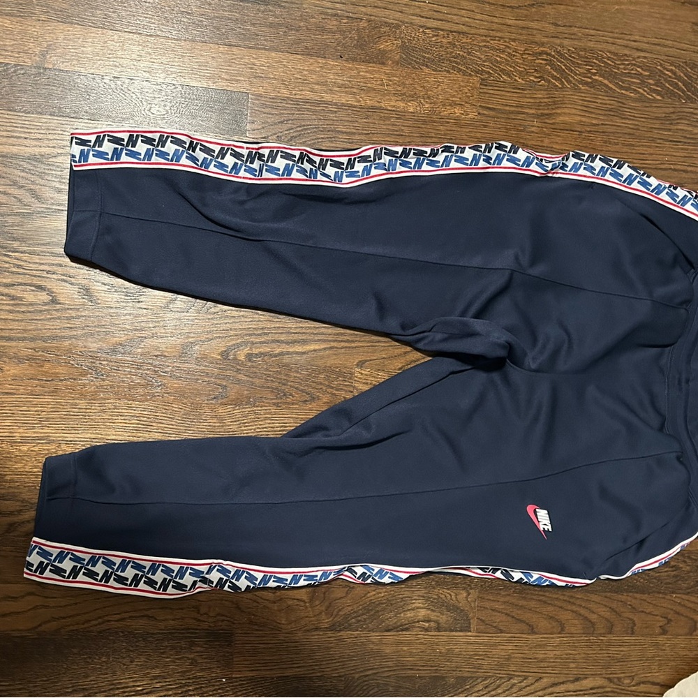 Nike Dark Blue Track Pants with Red Tag